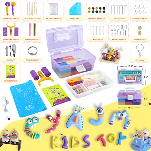 72 Colors Polymer Clay Strips Kit