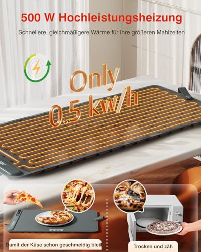 Warming Mat for Food (Dark Gray / X-Large)