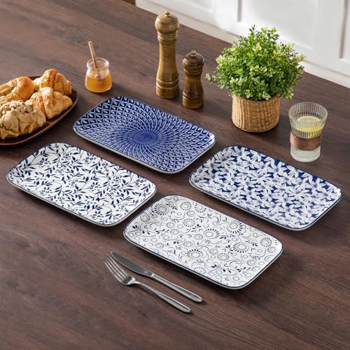 Porcelain Serving Trays for Party (Vintage Blue C)