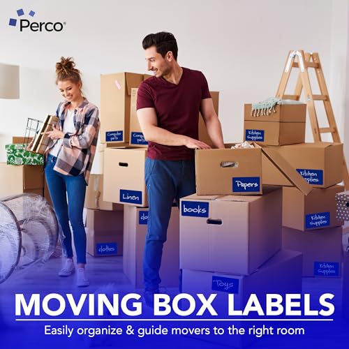 Dark Blue 3x5 Inch Perforated Sticker Labels (Mini Roll / Dark Blue)