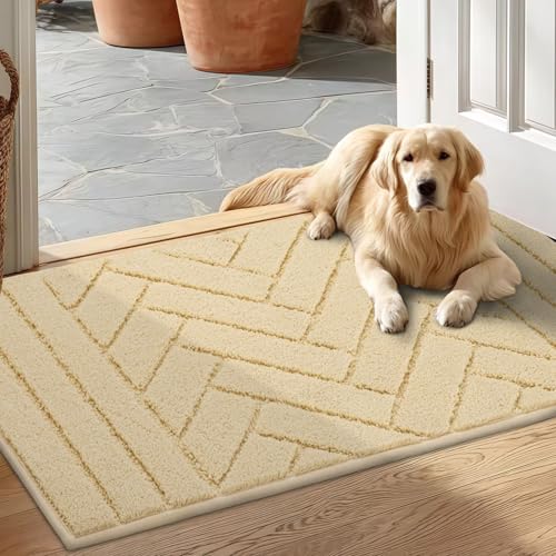 Indoor Doormat (Cream Yellow / 32" x 20" (Rectangular))
