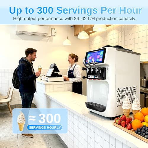 Commercial Soft Serve Ice Cream Machine 3 Flavor