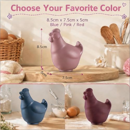 Hen Shaped Silicone Egg Yolk Separator (Pink)