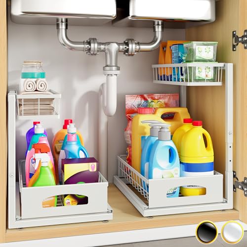 Under Sink Organizer (2 Pack / White)