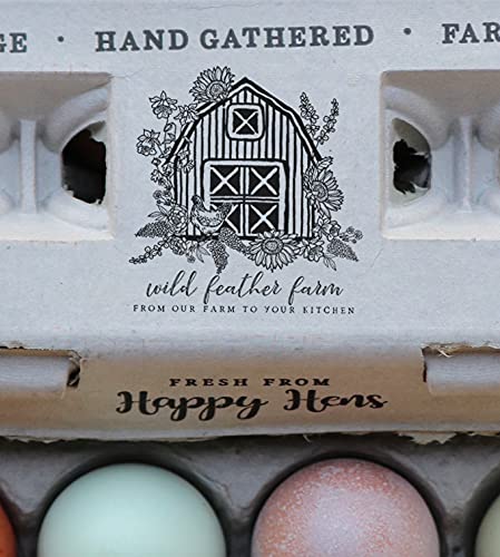 Egg Cartons Adorable Printed Design for Farm Fresh Eggs (Blank Stamping / 90)