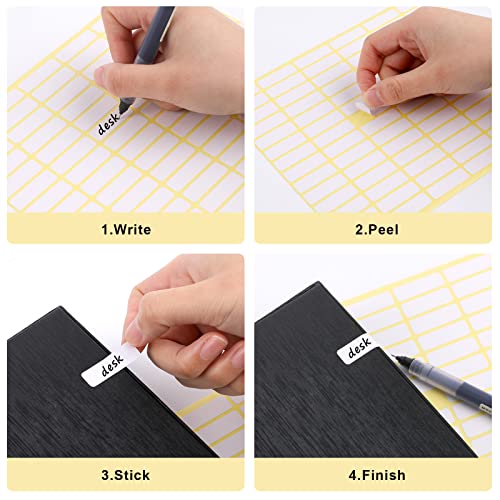 1260 Pcs Matte White Labels Stickers Small Blank Labels Removable Sticky Price Tags Labels Stickers for Jars Boxes School Office Kitchen (1260 Count)