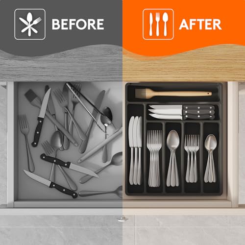 Silverware Drawer Organizer Tray