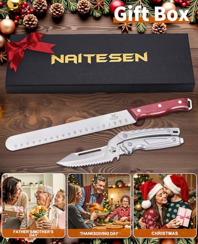 2PCS Brisket Carving Knife and All Purpose Kitchen Shears Set (2 Count)