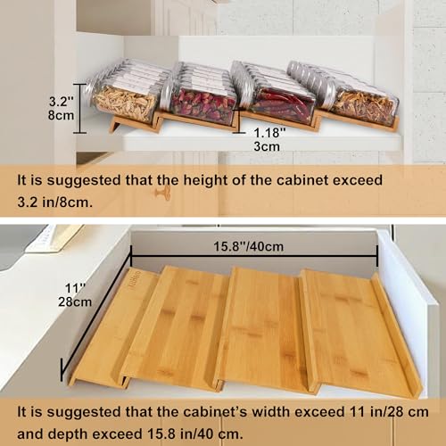 Spice Drawer Organizer with 24 Spice Jars
