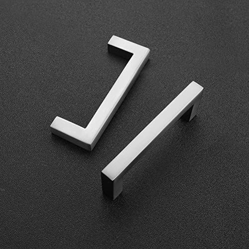 Brushed Nickel Cabinet Handles Solid Cabinet Pulls 3 Inch 15 Pack (Brushed Nickel / Flat Black 3'' Hole Center)