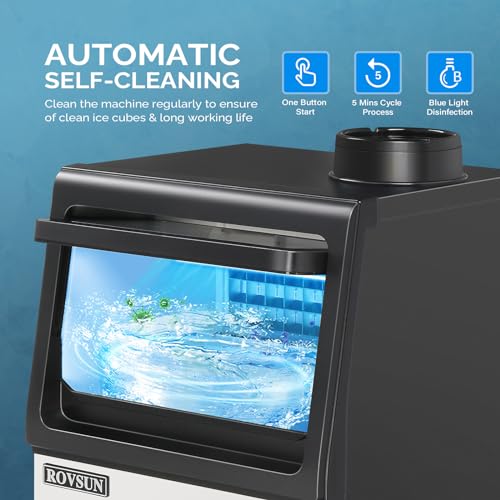 90LBS 24H Countertop Ice Maker with 2 Water Inlets & Appointment Function (Silver & Black / 90LB)