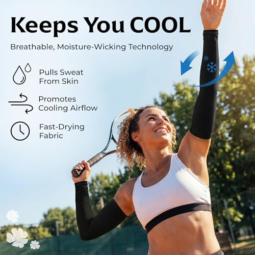 Women’s Cooling Arm Sleeves (1 Pair: Black / One Size)