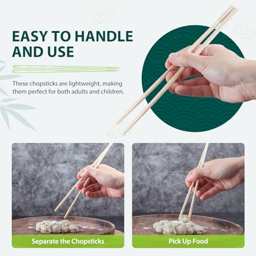 Premium Disposable Bamboo Chopsticks (9 Inch / 400 Sets)