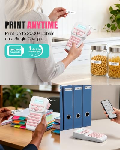 Pink Label Maker Handheld