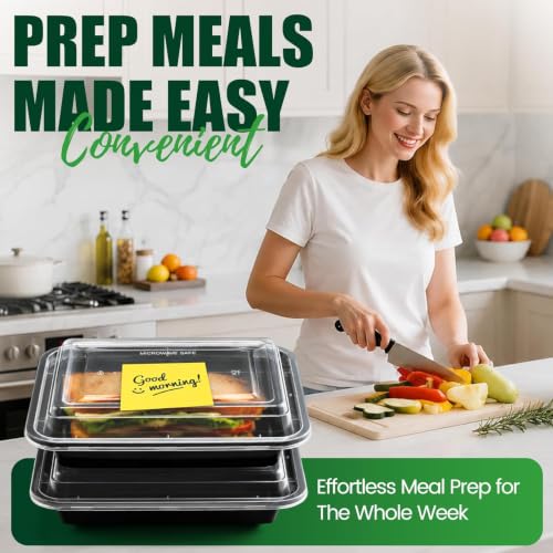 Meal Prep Containers with Lids 16oz 50 Pack Leakproof (16oz)