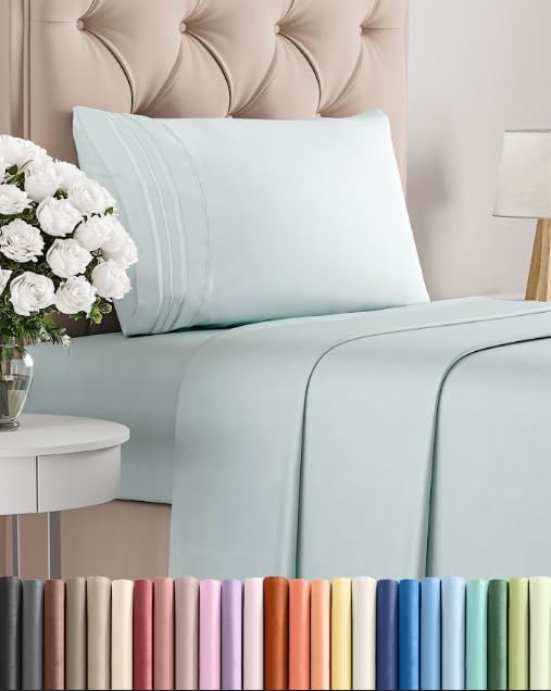 Twin Size 3 Piece Sheet Set (23 - Ice Blue / Twin)