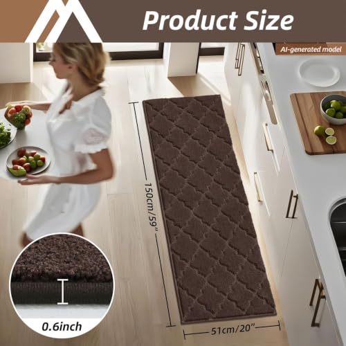 Soft Kitchen Floor Mats and Rugs Non Slip 20"x79"