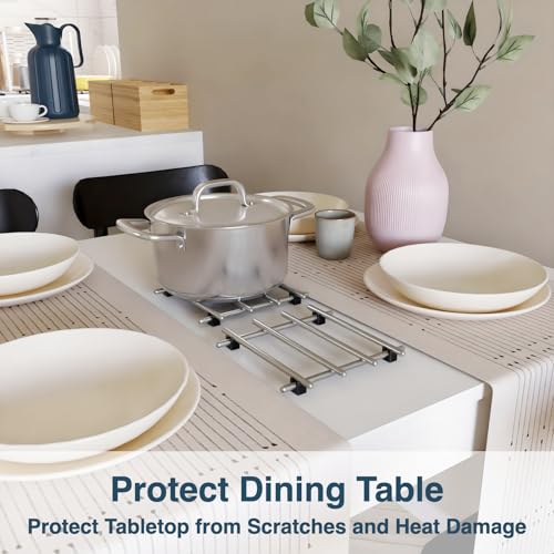 4Pcs Stainless Steel Trivet for Hot Dishes (4 Count)