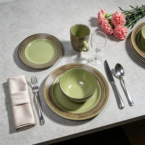 16 Piece Dinnerware Set (Oak Forest / Service for 4 - 16pc Set)