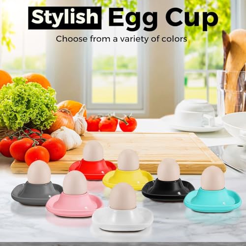 Soft Boiled Egg Cups (4 Pack / Square Style, White)
