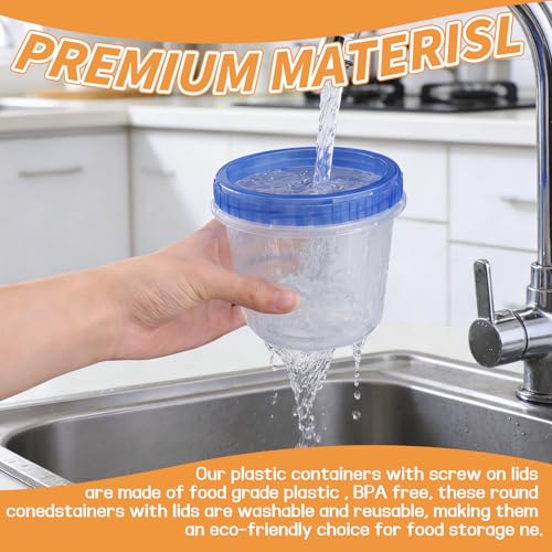 6 Pack Freezer Containers with Screw On Lids 24 Oz (24oz-6pack)