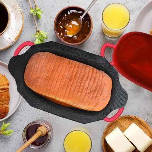 Dutch Oven 2.5QT Bread Pans with Silicone Liner for Bread Baking