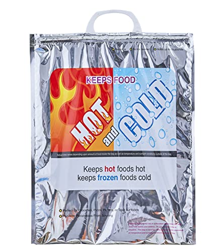 Hot and Cold Insulated Bags for Food Delivery (Medium (Meal and Grocery Size))