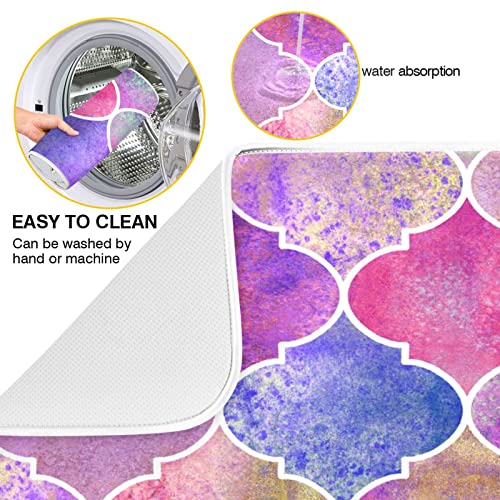 Super Absorbent Dish Drying Mat (Vintage Decorative Moroccan / 18" x 24")