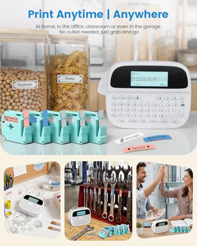 M950 Label Maker Machine with 5 Color Tapes Rechargeable Labeler (label maker with 5 tapes)