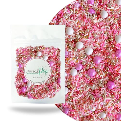 Pink Velvet Sprinkle Mix (Pink, White, Silver, Gold)