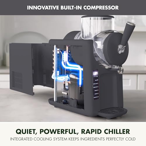 Frost Ice Cream Maker & Slushie Machine (4 Pint Ice Cream & Frozen Drink Maker / Licorice Gray)