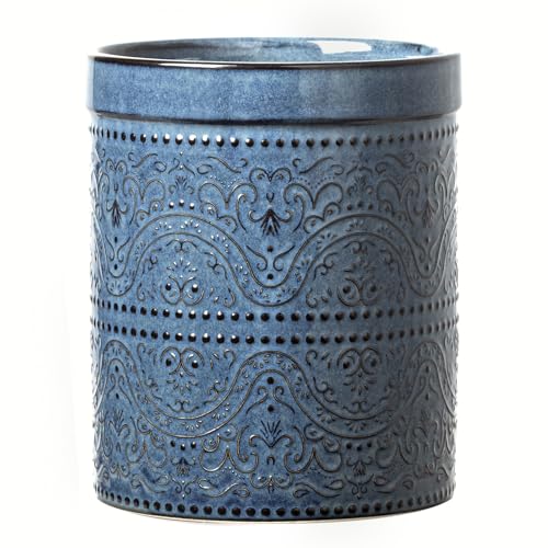 Kitchen Utensil Holder (Reactive Blue (Lace Emboss))