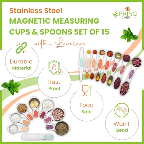 15 Magnetic Measuring Cups & Spoons w (Desert Sunset)