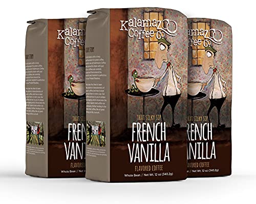 French Vanilla Whole Bean Coffee (12 Ounce (Pack of 3))