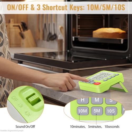Digital Dual Kitchen Timer (Green)