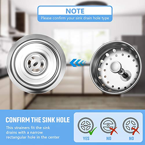 3 Pcs Sink Plug Stopper Disposal Drain Strainer (Silver)