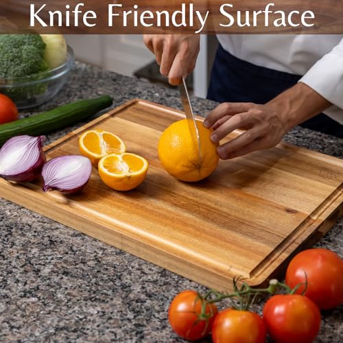 Acacia Wood Cutting Board (20"L x 15"W)
