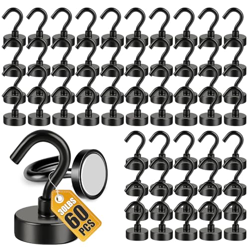 Magnetic Hooks (Black / 0.63in)