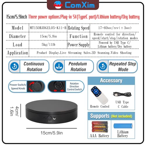 Motorized Rotating Display Stand with Remote