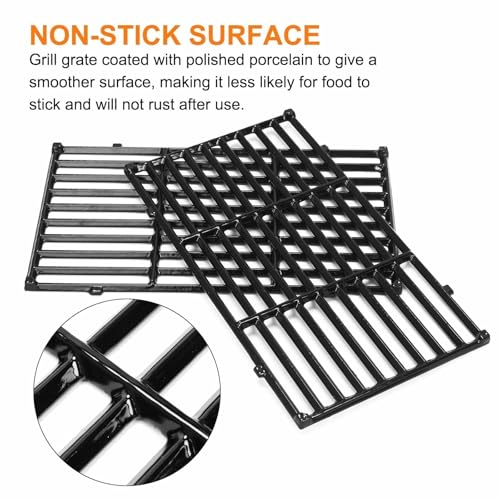 7637 Grill Grates for Weber Spirit E210 (17.5" x 20.511" -7637 Spirit 200 Front)