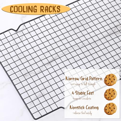 3 Pieces Cooling Racks for Baking Wire Grid Set (3 Count)