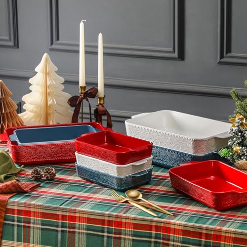 Ceramic Baking Dish Set of 3 (Grayish Blue)