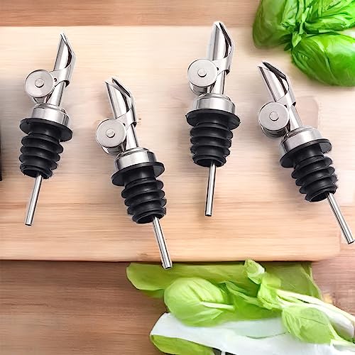 Pafuen 4 Pack Liquor Pour Spout (Silver)