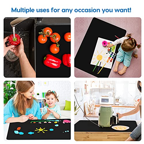 Extra Large Silicone Mat 35.3"x23.5"x0.08" (Black / 36"L x 24"W)