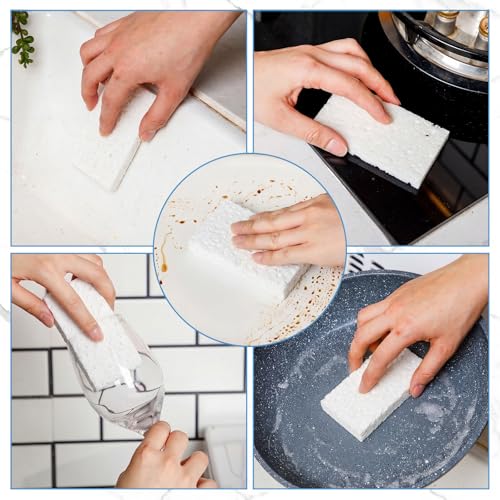 200 Pcs Sponges Bulk Sponges Kitchen Compressed Sponge (White)