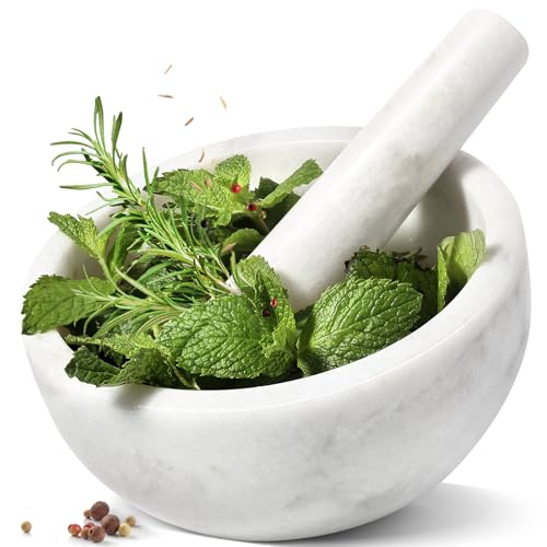 Marble Mortar and Pestle Set