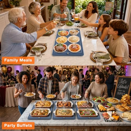 Warming Mat for Food 24"x15" (X Large Size: 24"x15" / Navy)