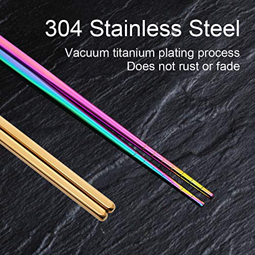 Stainless Steel Chopsticks (Multicolor)