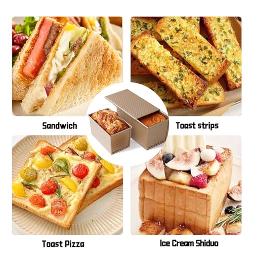 2 Pack Pullman Loaf Pan with Lid
