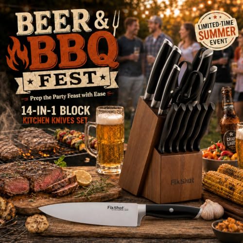 Knife Set German Stainless Steel (Black)